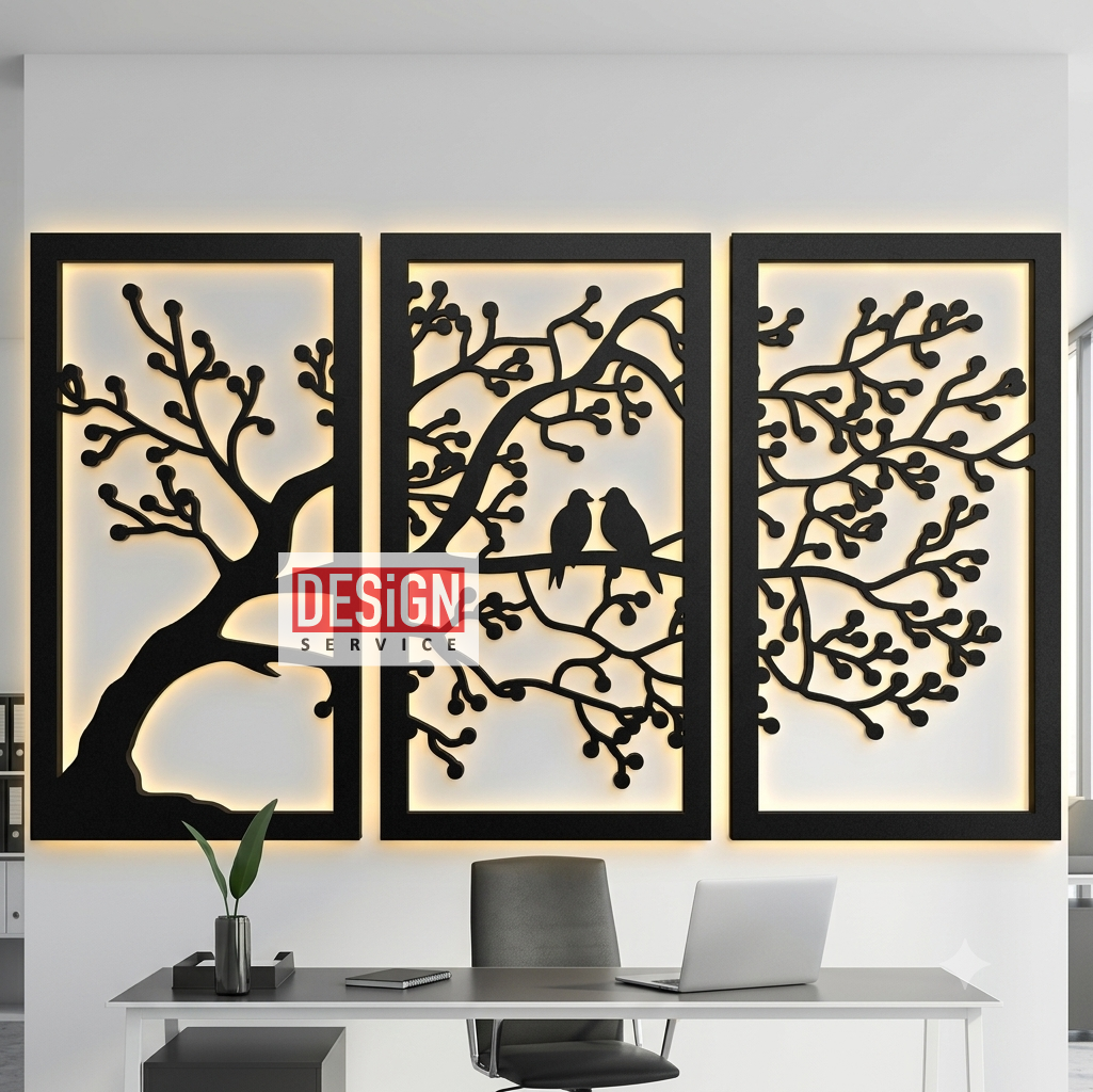 Tree Laser Cutting Design