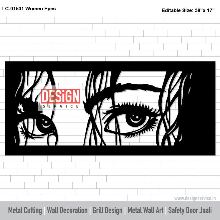 Women Eyes Laser Cutting Design