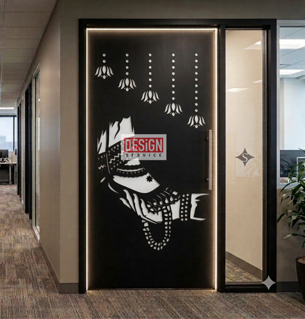 Shiv Parvati Door (Grill) Laser Cutting Design