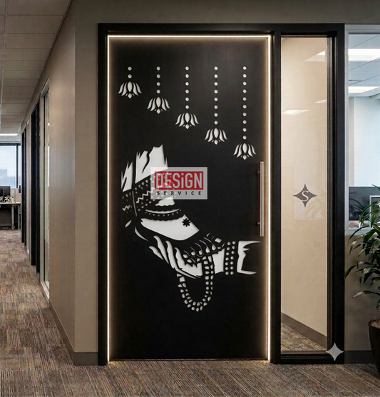 Shiv Parvati Door (Grill) Laser Cutting Design