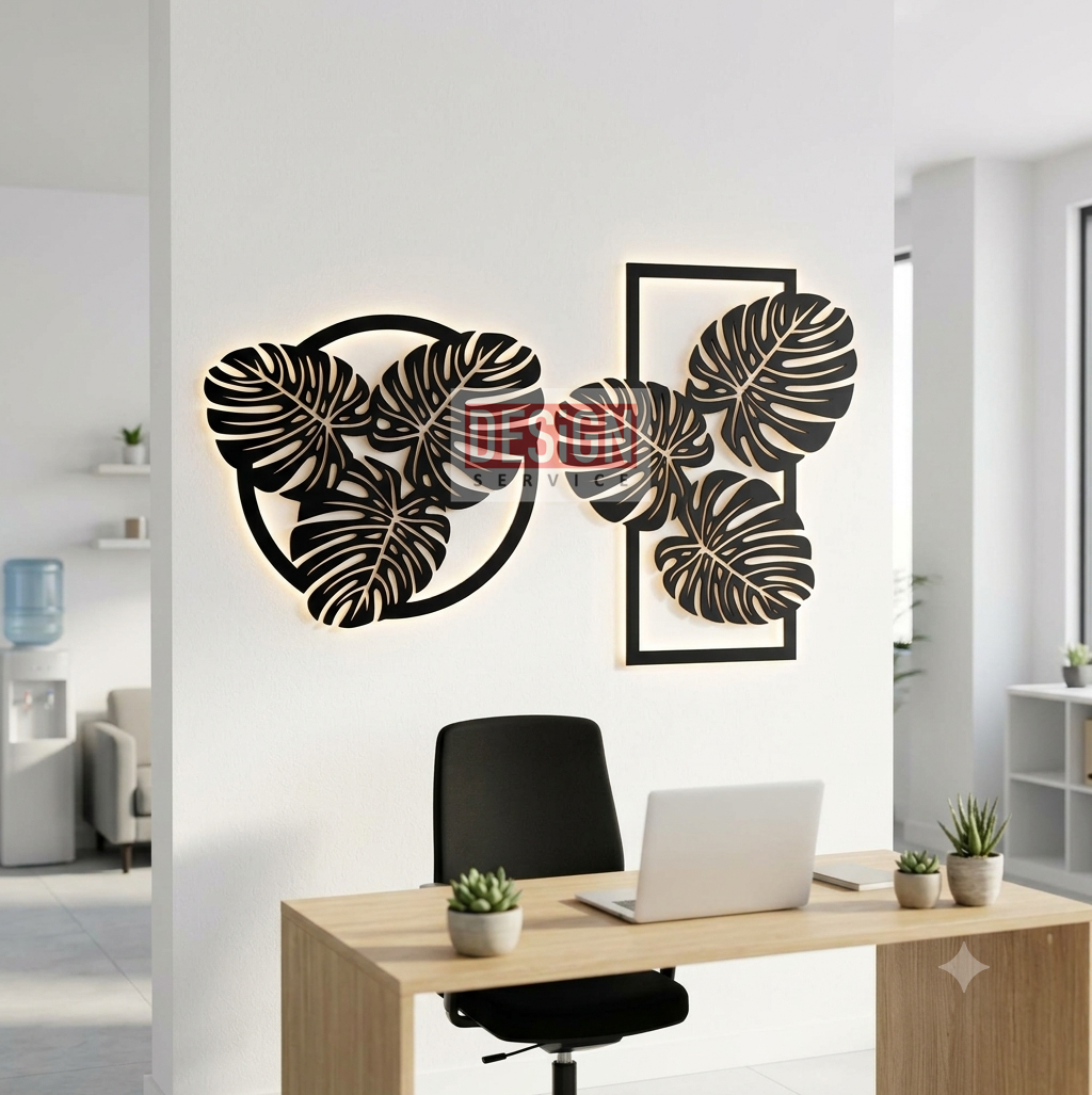 Laser Cutting Design Monstera Leaf