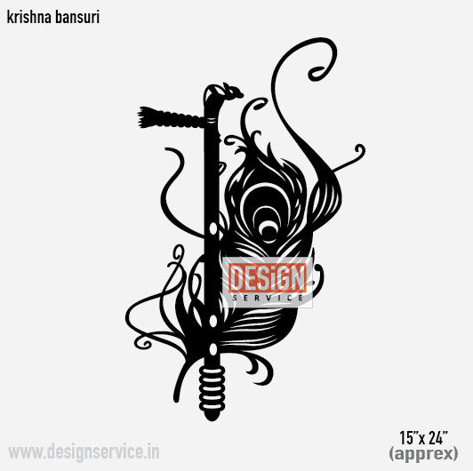 Laser Cutting Design Krishna Bansuri