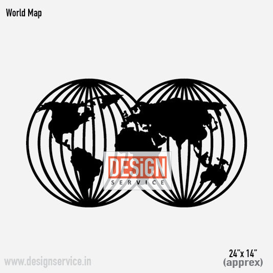 Laser Cutting Design World Map