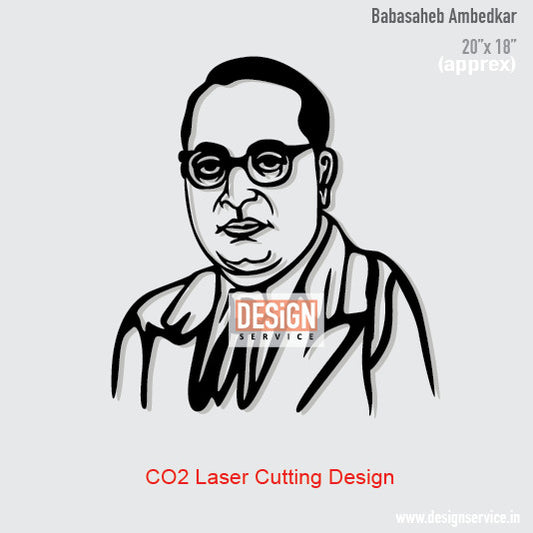 Babasaheb Ambedkar Laser Cutting Design