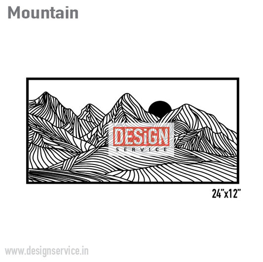 Mountain Laser Cutting Design