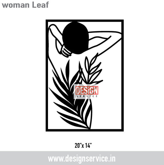 woman Leaf Laser Cutting Design
