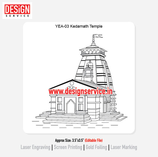Engraving Designh Kedarnath Temple