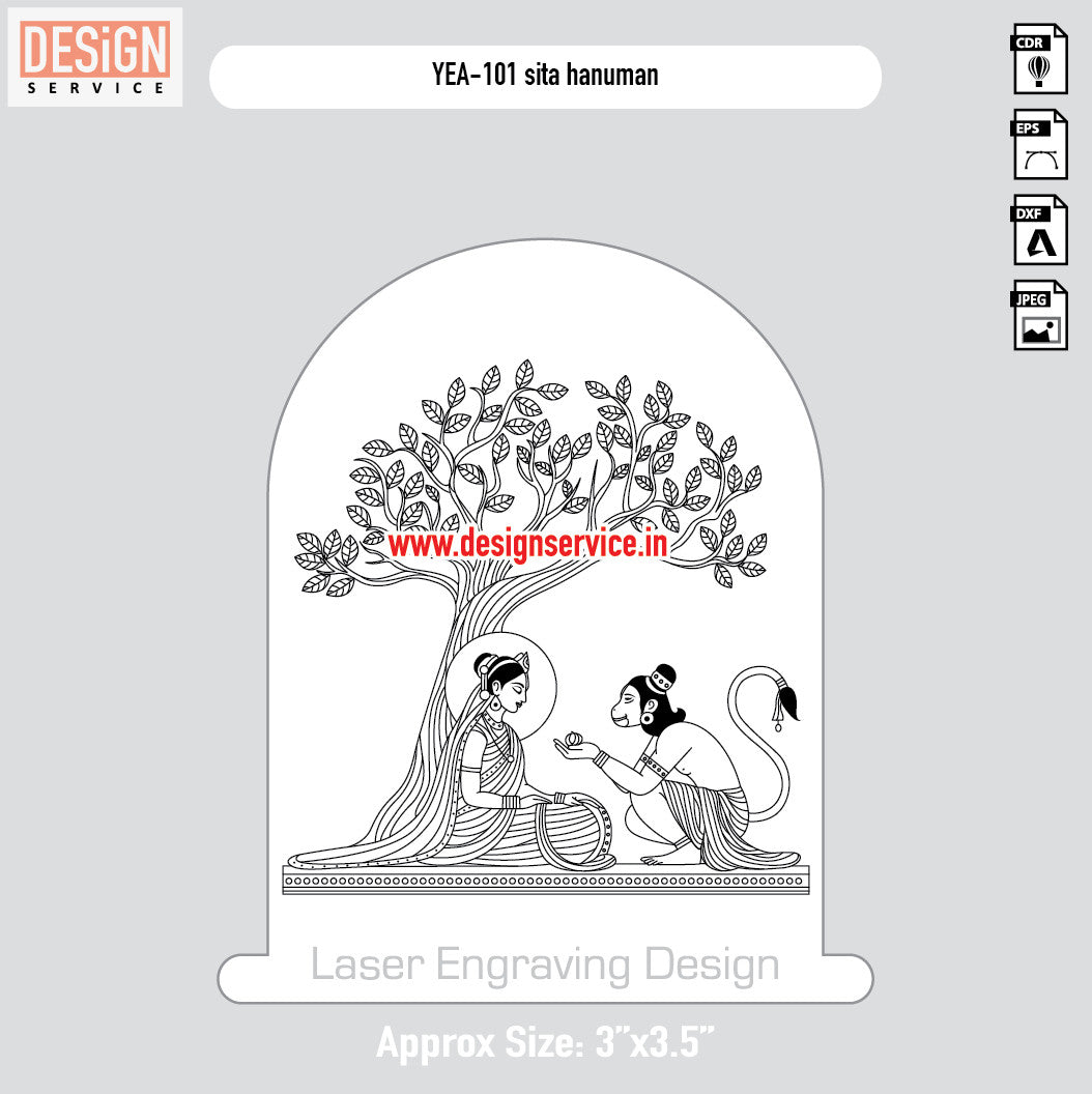 YEA-101 Sita Hanuman Engraving Design