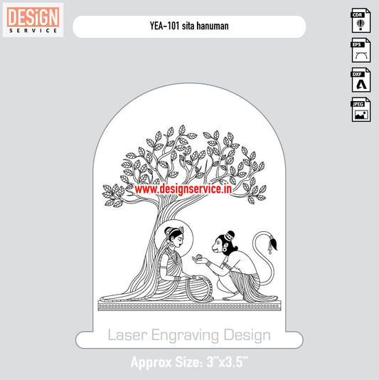 YEA-101 Sita Hanuman Engraving Design