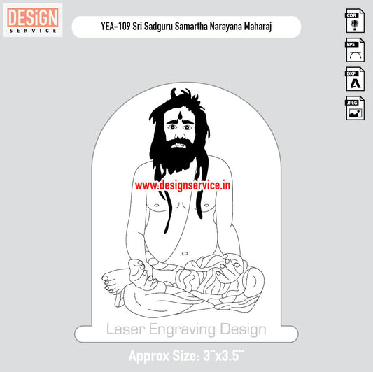 Sri Sadguru Samartha Narayana Maharaj Engraving Design