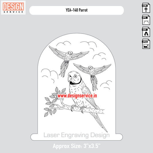 Parrot Engraving Design