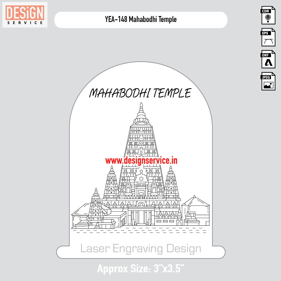 Mahabodhi Temple Engraving Design