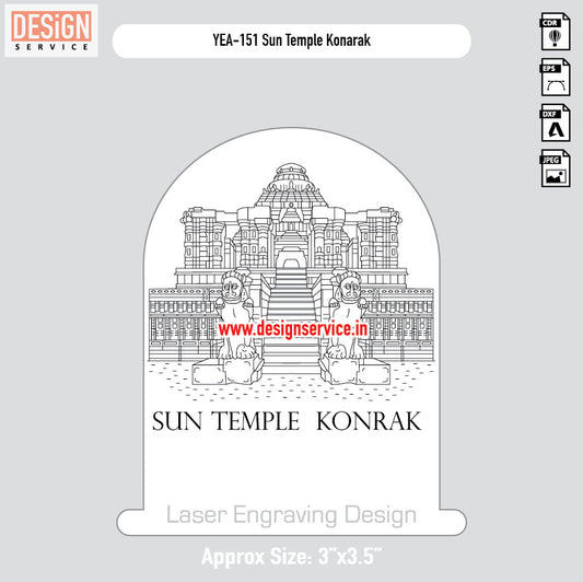 Sun Temple Konarak Engraving Design