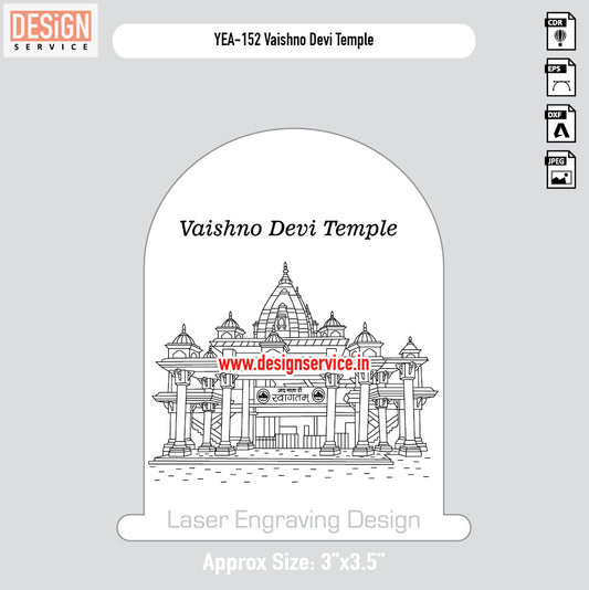 Vaishno Devi Temple Engraving Design