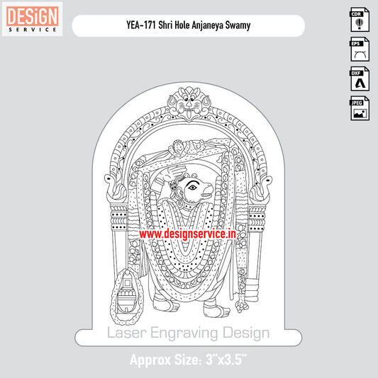 Shri Hole Anjaneya Swamy Engraving Design