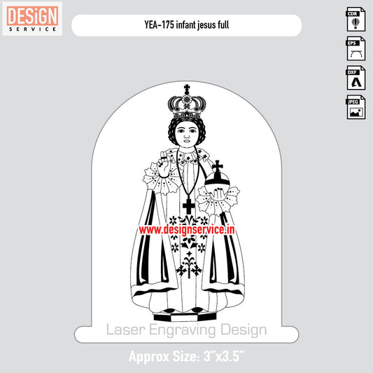 Infant jesus full Engraving Design