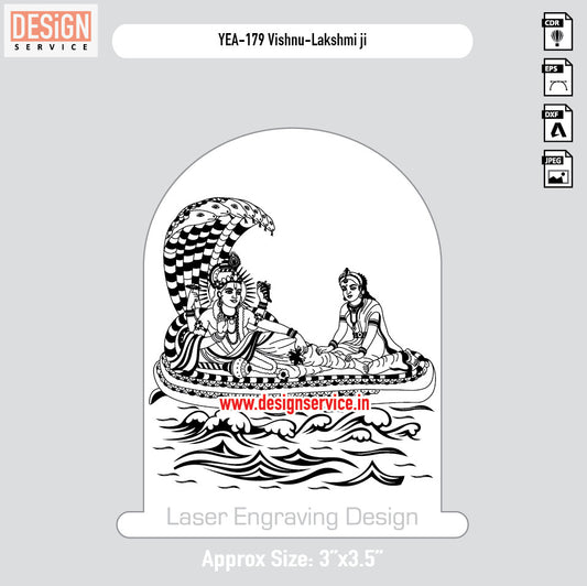Vishnu-Lakshmi ji Engraving Design