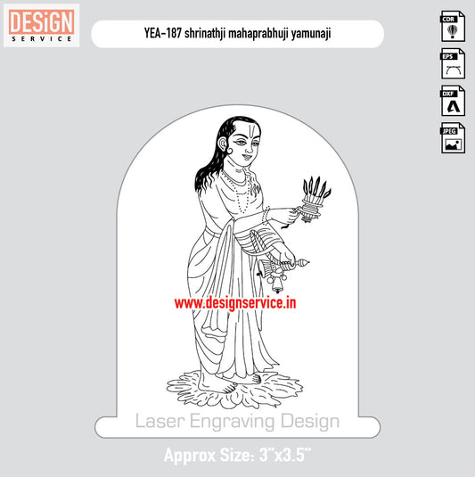Shrinathji Mahaprabhuji Yamunaji Engraving Design