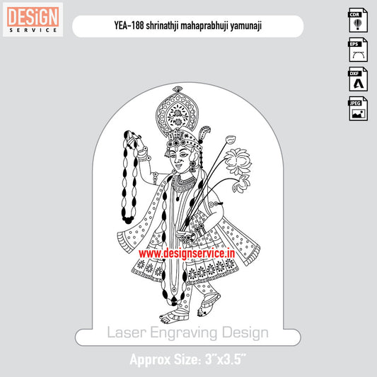 Shrinathji Mahaprabhuji Yamunaji Engraving Design