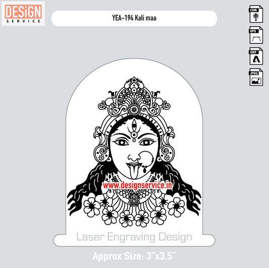 Kali Maa Engraving Design