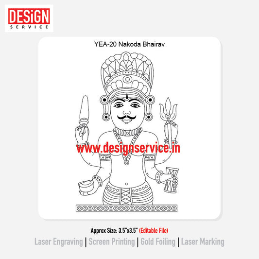 Engraving Designh Nakoda Bhairav