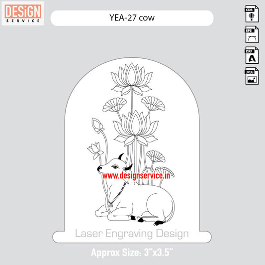 Engraving Designh cow (Pichwai Cow)
