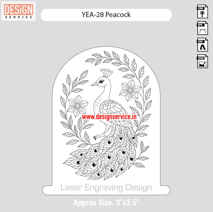 Engraving Designh Peacock