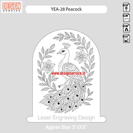 Engraving Designh Peacock