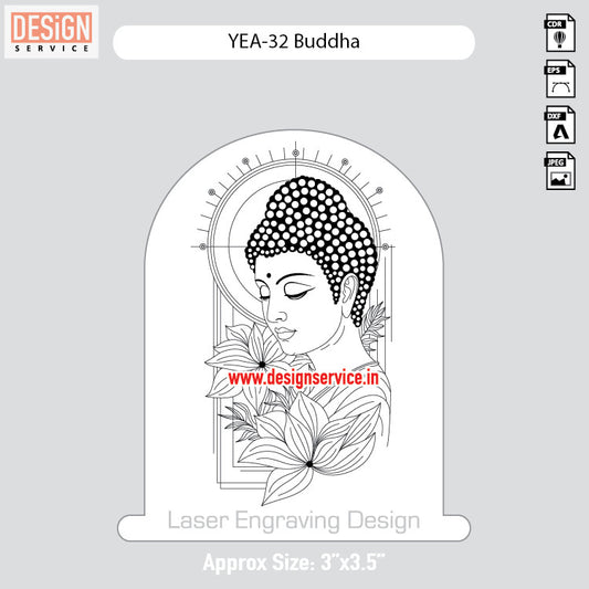 Engraving Designh Buddha (Gautam Buddha)