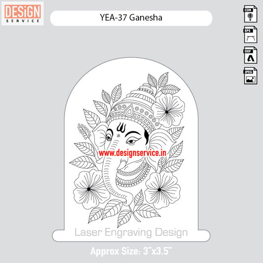 Engraving Design Ganesha (Shri Gajanad)