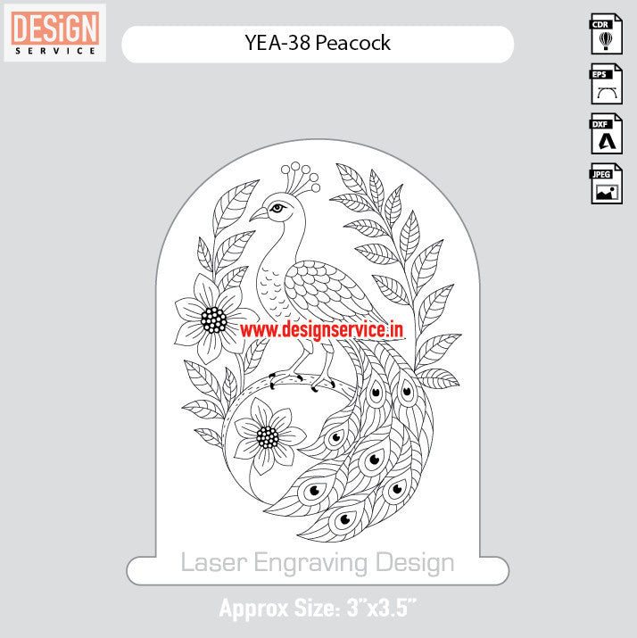 Engraving Design Peacock