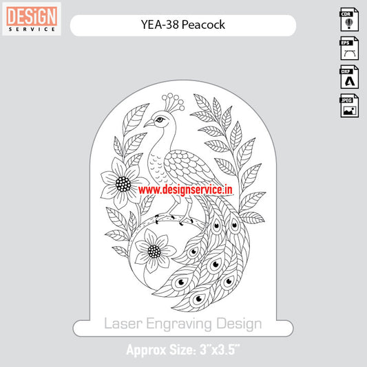 Engraving Design Peacock
