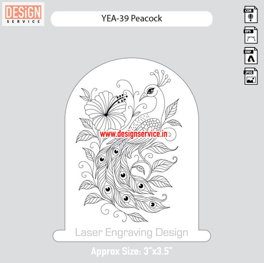 Engraving Design Peacock
