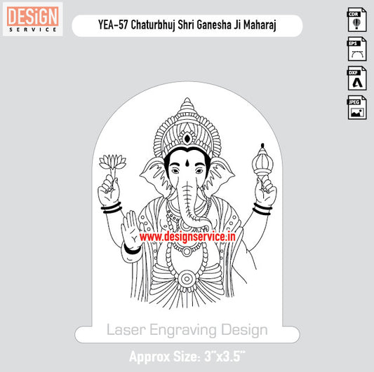Engraving Design Chaturbhuj Shri Ganesha Ji Maharaj
