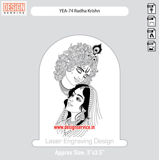 YEA-74 Radha Krishn Engraving Design