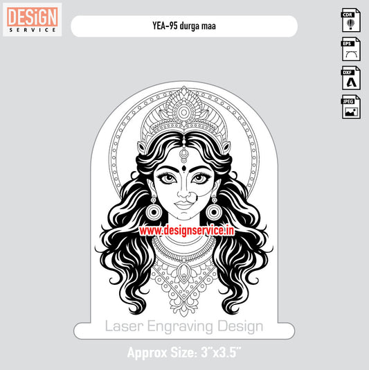 YEA-95 Durga Maa Engraving Design