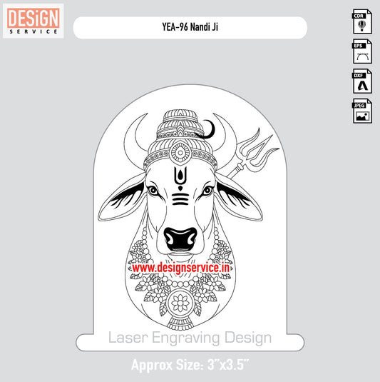 YEA-96 Nandi Ji Engraving Design
